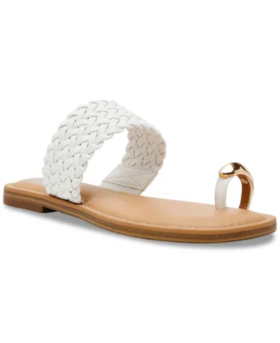 Dv Dolce Vita Women's Jemper Thong Woven Slip-on Flat Sandals In White