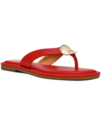 Dv Dolce Vita Women's Jespar Thong Flat Sandals In Red