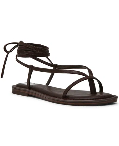 Dv Dolce Vita Women's Jipsy Strappy Lace-up Gladiator Flat Sandals In Burgundy