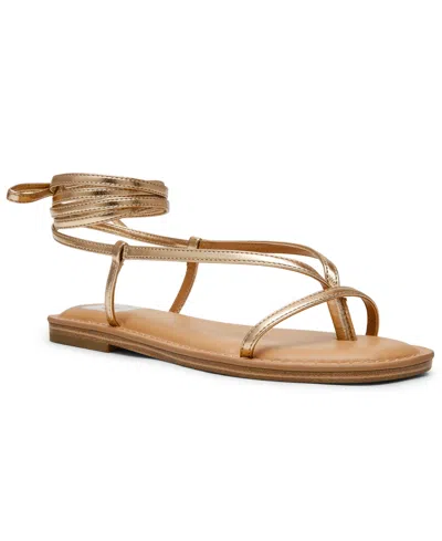 Dv Dolce Vita Women's Jipsy Strappy Lace-up Gladiator Flat Sandals In Brown