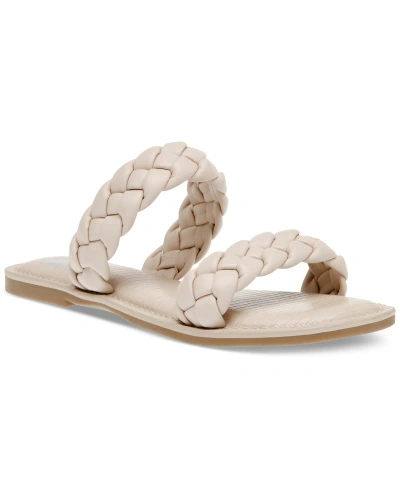 Dv Dolce Vita Women's Jocee Double Band Braided Slide Flat Sandals In Ivory