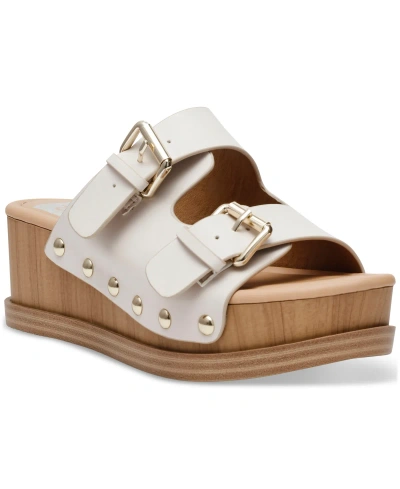 Dv Dolce Vita Women's Kaira Buckle Wedge Sandals In Ivory