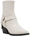 Dv Dolce Vita Women's Keeler Harness Moto Engineer Chain Heeled Boots In Ivory