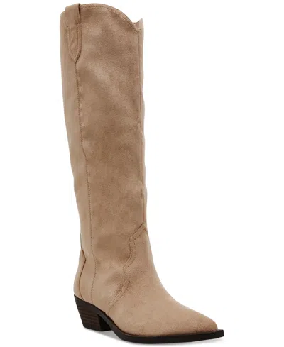 Dv Dolce Vita Women's Kit Knee-high Wide Calf Cowboy Boots In Stone