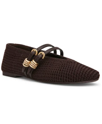 Dv Dolce Vita Women's Lespina Knitted Mary Jane Flats In Brown