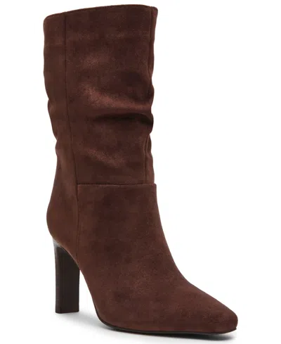 Dv Dolce Vita Women's Mathan Block Heel Slouchy Dress Boots In Brown