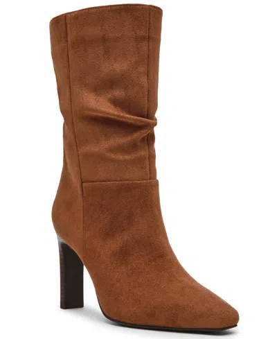 Dv Dolce Vita Women's Mathan Block Heel Slouchy Dress Boots In Brown