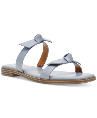 Dv Dolce Vita Women's Medford Two-band Bow Flat Sandals In Blue