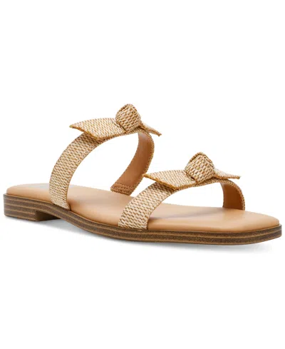 Dv Dolce Vita Women's Medford Two-band Bow Flat Sandals In Raffia