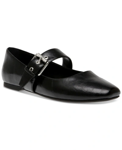 Dv Dolce Vita Women's Mellie Buckle Strap Mary Jane Flats In Black Patent