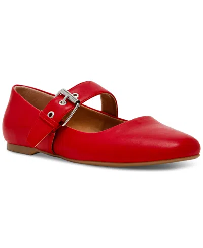 Dv Dolce Vita Women's Mellie Buckle Strap Mary Jane Flats In Bright Red