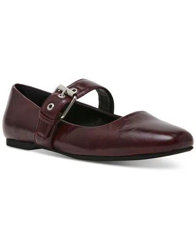 Dv Dolce Vita Women's Mellie Buckle Strap Mary Jane Flats In Burgundy