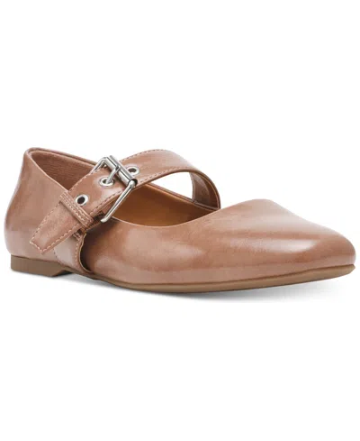 Dv Dolce Vita Women's Mellie Buckle Strap Mary Jane Flats In Latte