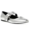 Dv Dolce Vita Women's Mellie Buckle Strap Mary Jane Flats In Silver
