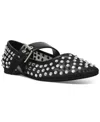 Dv Dolce Vita Women's Mellie Buckle Strap Mesh Mary Jane Flats In Black Mesh Sparkle