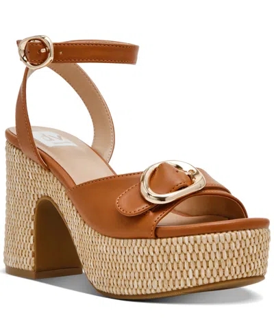 Dv Dolce Vita Women's Merie Buckle-detail Platform Dress Sandals In Tan