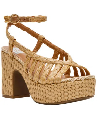 Dv Dolce Vita Women's Micksy Two-piece Strappy Platform Sandals In Brown