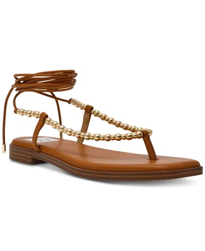Dv Dolce Vita Women's Mirielle Beaded Lace-up Gladiator Flat Sandals