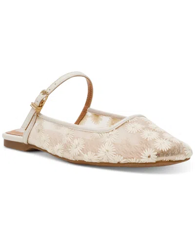 Dv Dolce Vita Women's Montrice Flat Mule Slides In Ivory Floral Mesh