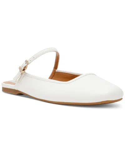Dv Dolce Vita Women's Montrice Flat Mule Slides In White