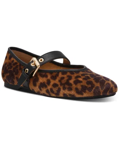 Dv Dolce Vita Women's Mulaney Buckle Mary Jane Flats In Animal Print