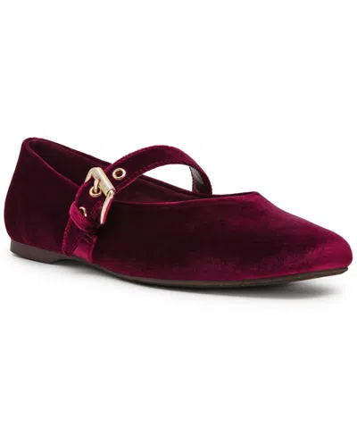 Dv Dolce Vita Women's Mulaney Buckle Mary Jane Flats In Burgundy