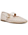 Dv Dolce Vita Women's Mulaney Floral Lace Mesh Mary Jane Flats