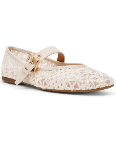 Dv Dolce Vita Women's Mulaney Mesh Buckle Mary Jane Flats In White