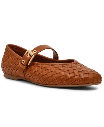 Dv Dolce Vita Women's Mulaney Woven Mary Jane Ballet Flats In Brown