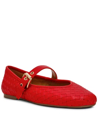 Dv Dolce Vita Women's Mulaney Woven Mary Jane Ballet Flats In Red