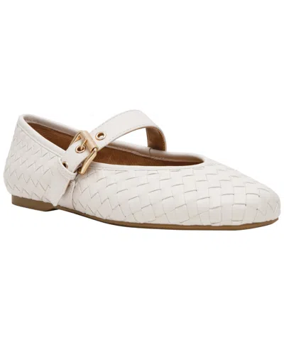 Dv Dolce Vita Women's Mulaney Woven Mary Jane Ballet Flats In White
