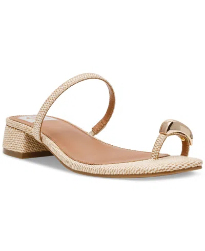 Dv Dolce Vita Women's Narra Toe-ring Block-heel Dress Sandals In Raffia