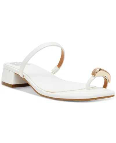 Dv Dolce Vita Women's Narra Toe-ring Block-heel Dress Sandals In White