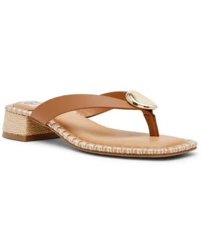 Dv Dolce Vita Women's Nuala Whipstitch Embellished Thong Slip-on Dress Sandals In Multi