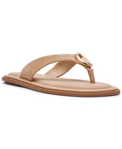 Dv Dolce Vita Women's Ofelia Dome Stud Thong Flip Flop Flat Sandals In Brown