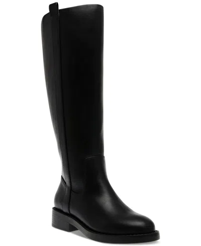 Dv Dolce Vita Women's Pennie Wide Calf Knee-high Riding Boots In Black Smooth