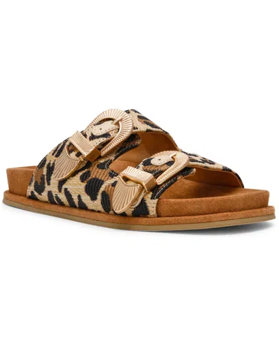 Dv Dolce Vita Women's Percy Double Buckle Footbed Sandals In Brown