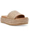 Dv Dolce Vita Women's Scottie Raffia Flatform Sandals In Cafe Raffia