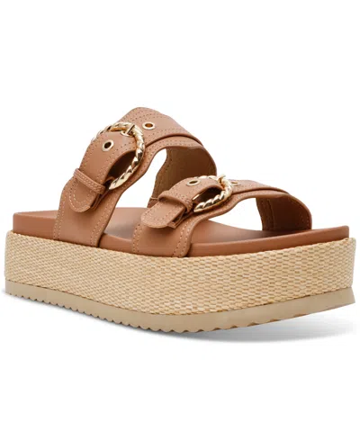 Dv Dolce Vita Women's Serpent Double Band Footbed Sandals In Cafe