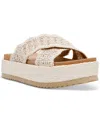 Dv Dolce Vita Women's Sivan Crisscross Platform Sandals In Ivory Raffia
