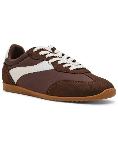Dv Dolce Vita Women's Sloane Low Profile Lace-up Sneakers In Brown