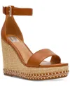 Dv Dolce Vita Women's Tammara Ankle-strap Platform Whipstitch Wedge Sandals In Tan