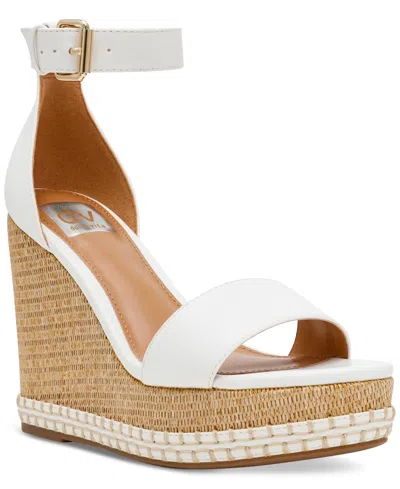 DV DOLCE VITA WOMEN'S TAMMARA ANKLE-STRAP PLATFORM WHIPSTITCH WEDGE SANDALS