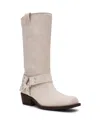 Dv Dolce Vita Women's Tanzy Tall Harness Moto Engineer Boots In White