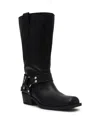 Dv Dolce Vita Women's Tanzy Wide Calf Tall Harness Moto Engineer Boots In Black