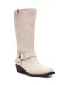 Dv Dolce Vita Women's Tanzy Tall Harness Moto Engineer Boots In White