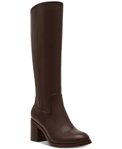 Dv Dolce Vita Women's Ullah Block-heel Dress Boots In Dark Brown