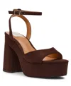 Dv Dolce Vita Women's Wizzard Two-piece Platform Block Heel Dress Sandals In Brown