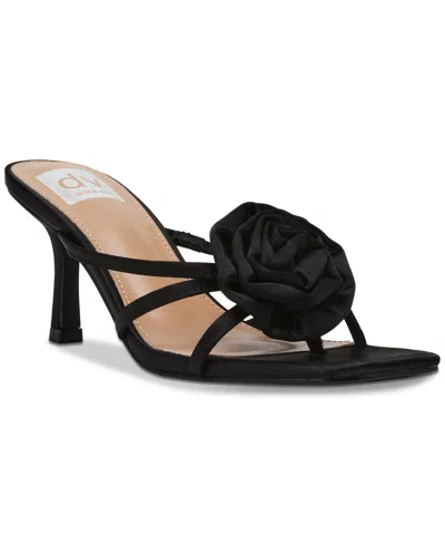 Dv Dolce Vita Women's Zelly Strappy Rose Slide Dress Sandals In Black