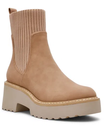 Dv Dolce Vita Women's Zepplin Lug Sole Chelsea Booties In Brown